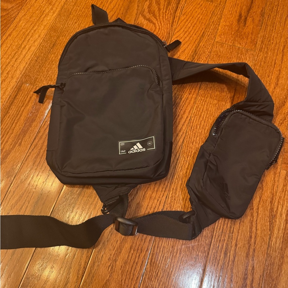 Adidas Black Belt Bag for Men